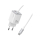 Ładowarka i akumulator USAMS Ładowarka sieciowa 20W GaN Mini USB-C wbudowany kabel USB-C